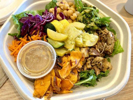 Chicken Teriyaki Bowl {added Chick Peas & Sweet Potatoes}