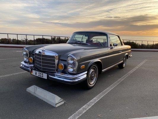 Fully restored 1970 Mercedes 280se. We do it all! Collision or classic car restorations.