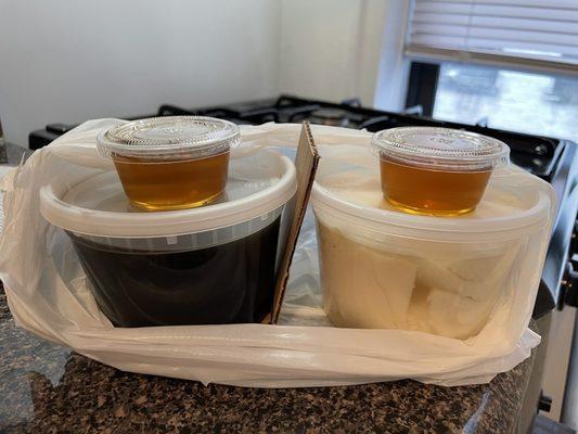 $2.50 each. Herbal Jelly & Hot Tofu Pudding. Simple Syrup. SUPER Fresh!