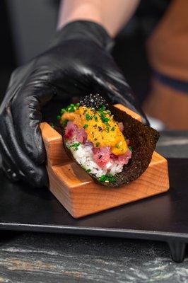 Uni & Wagyu Hand Roll