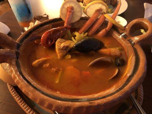 Seafood Soup (Sopa de Mares). Delicious!