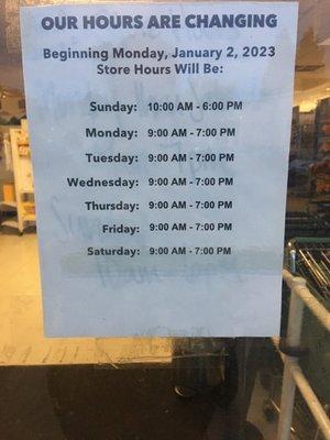 Store hours