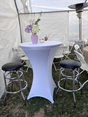 Cocktail table and stools