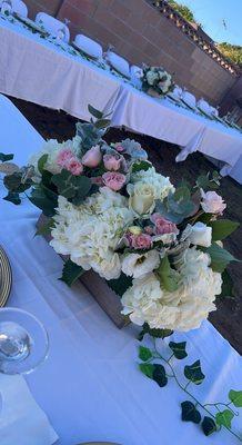 Bautizo flower centerpieces