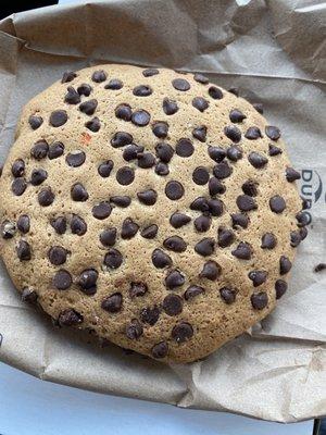 Large chocolate chip cookie