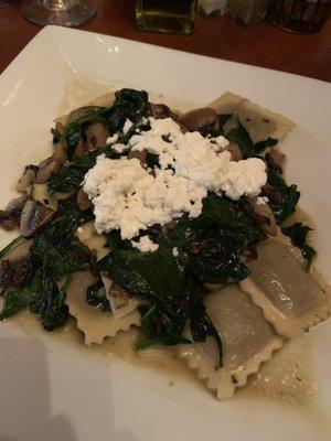 Mushroom ravioli