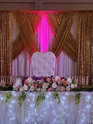 Debutant's Chair with beautiful background