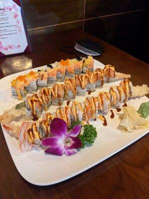 Dynamite Roll, Vermont Roll, Web Kiss Roll. All had great flavor and I would recommend.