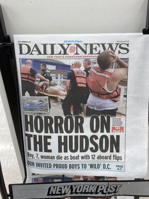 Daily News is on sale everywhere in NYC. Headquarters are in Jersey City. 07/13/22