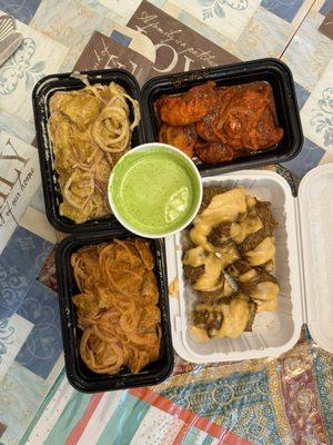 Fried momos, Afghani Chaaps, Amritsari Chaaps, and Tandori momos