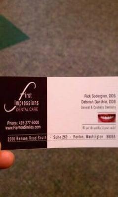 Call here if you need a new dentist. Tell them I referred you!