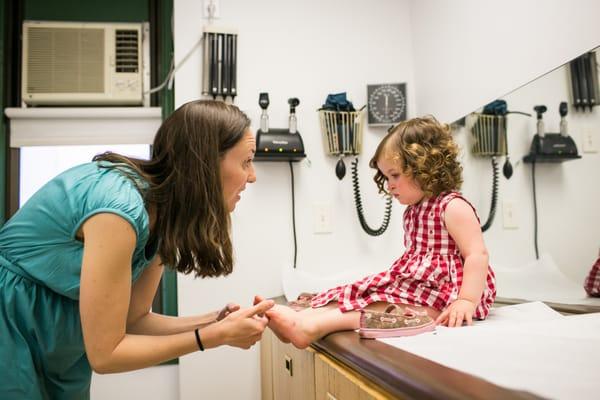 Dr. Koppenheffer with a patient