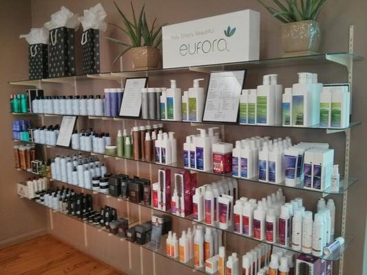 part of our haircare area. Ascension is proud to only carry Eufora, J-Beverly Hills, and Kevin.Murphy as our main haircare lines