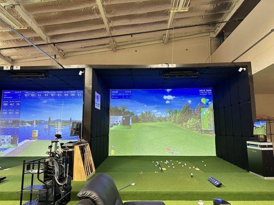 Golf simulation booths