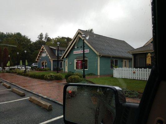 Cottage style building, fits in neighborhood