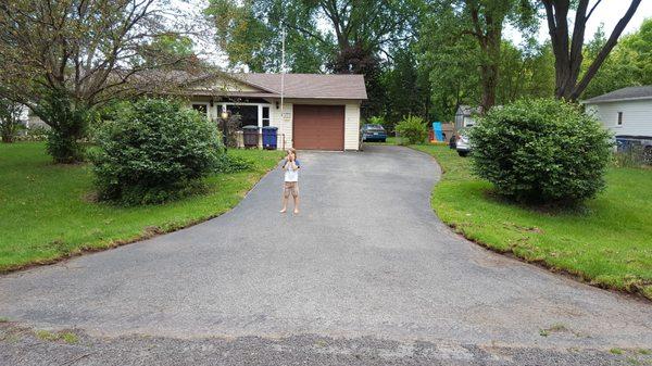 My driveway before and after