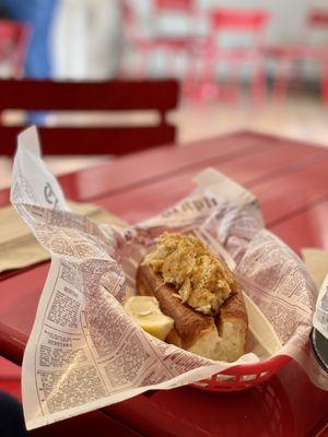 Crab cake in a roll