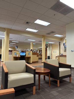 Waiting area inside of the branch