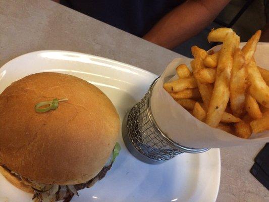 Kobe burger comes with their awesome fries