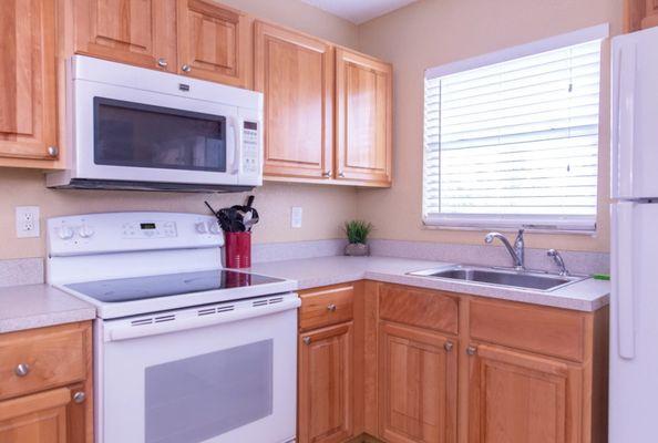 Full kitchen in our rehab apartments