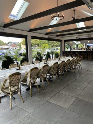 Our table set up for family dinner