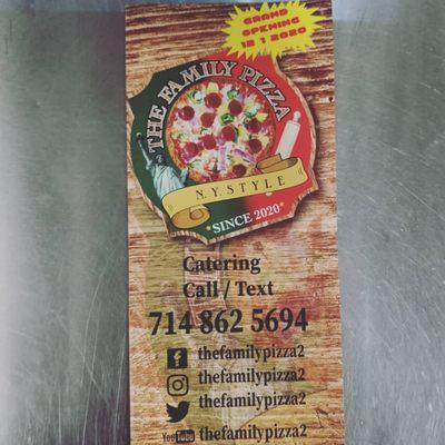 The Family pizza  number and social media