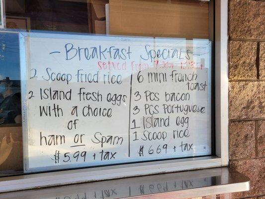 Breakfast Specials