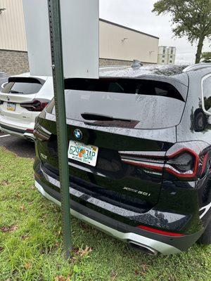 Cars are backed so you can't load your luggage without moving the car.