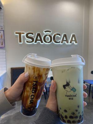 D03. Brown Sugar Milk Black Tea W. Bubble D03. C04. Matcha Bubble Mik C04.