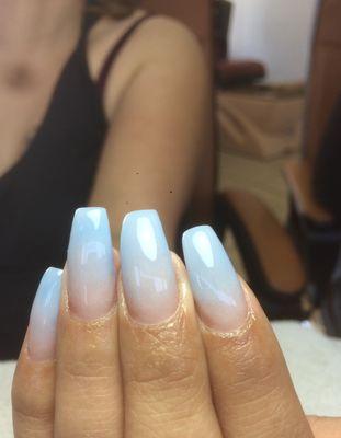 Light blue ombré