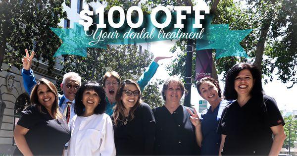 Receive $100 off your dental treatment PLUS a FREE whitening pen!