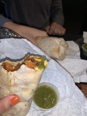 The La Neta with chorizo and Side of Salsa Verde