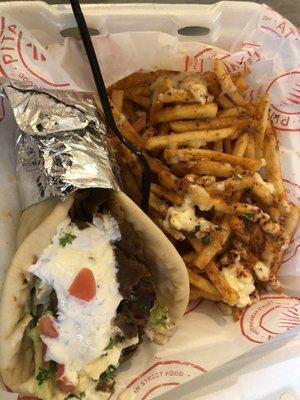 Giant Gyro with Green Fries