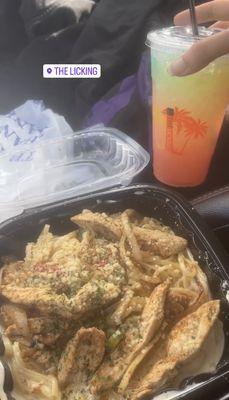 Chicken Alfredo and Famous Mystery Drink