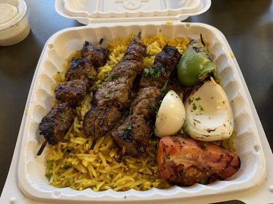 14. Lamb Kabob Platter