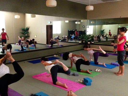 Expectant moms doing Yoga