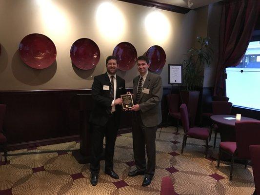 Grant Engrav receiving the Oregon State Bar Public Service Award.