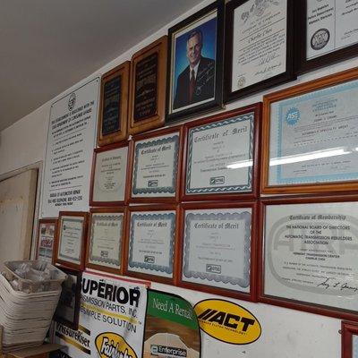 Credentials and Bureau of Automotive Repair Certification.