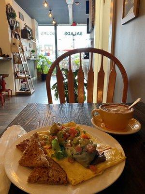 Veggie Avocado Omelet