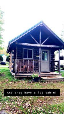 There was also a log cabin for rent!