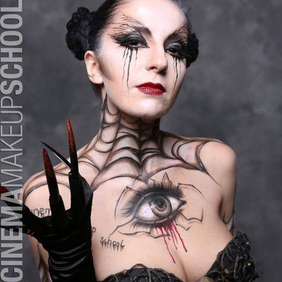 Black Widow-esque look by our CMS Alum Wen Zheng for a past IMATS LA.