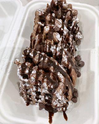 Triple chocolate protein waffles!