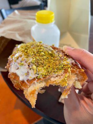 pistachio white chocolate almond croissant