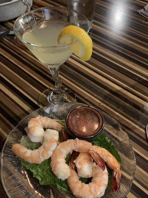 Gulf Shrimp & Lemon Drop Martini