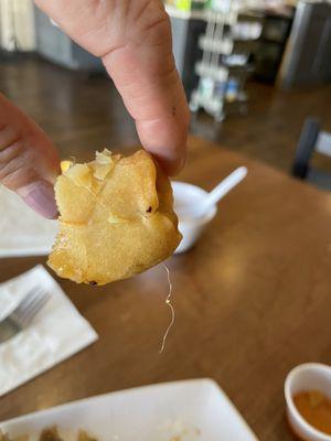 Hair fried into their Spring Rolls