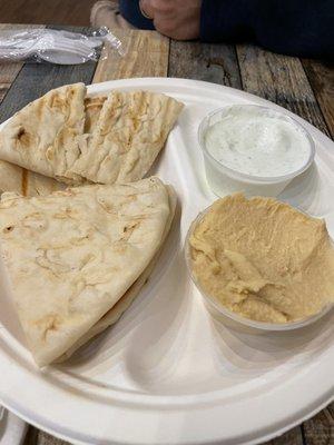 Hummus & Tzatziki with Grilled Pita