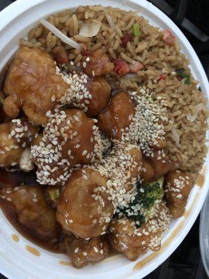 Sesame chicken lunch