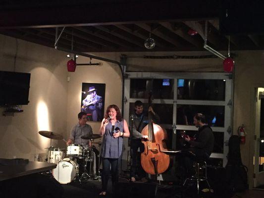 Nancy Erickson, another award winner, singing with the 200 Trio