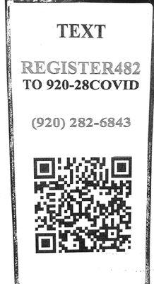 Register for Covid 19 PCR Test using the QR code