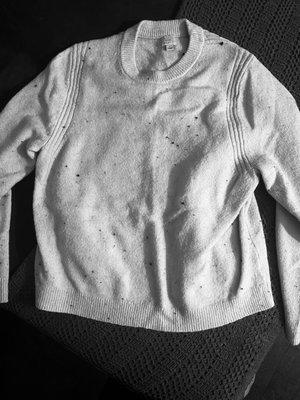 Here's the same sweater with photo taken in black and white. You can see all the black lint balls better this way.